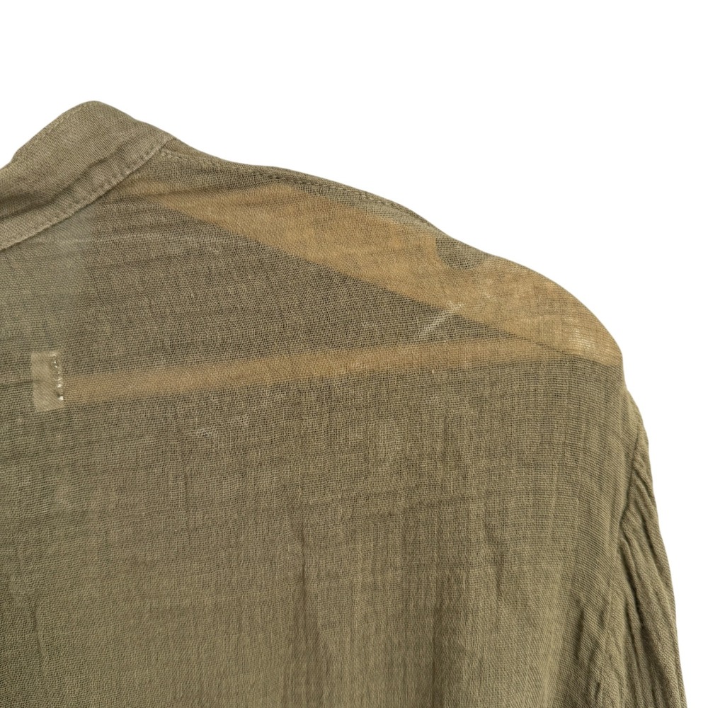 Raquel Allegra Top Olive Green Long Sleeve Lightweight Blouse Size 1 / Small - Picture 3 of 6